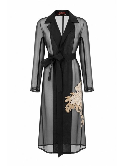 Spolverino MSEVODKA in organza di seta Nero MAX MARA STUDIO | 2616121014600002